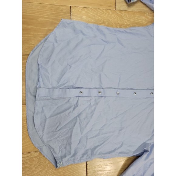 Robert Graham Classic Fit XL Flip Cuff Men's Button Shirt Blue Jacquard *Read* - Picture 9 of 12